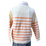 Sweater Lía A Rayas Blonda Cuello V
