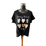 Polera Algodón Oversize Muchos Corazones