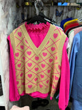 Sweater De Corazones Sin Mangas Ilumina