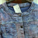 Chaqueta Mezclilla Corta Estampado Flores