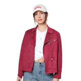 Chaqueta Biker De Gamuza