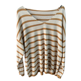 Sweater Hilo Cuello V Lineas
