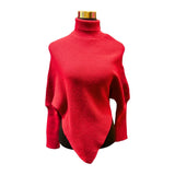 Sweater Cuello Alto Corte En Punta