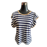 Polera Miriam Rayada Con Manga Vuelo