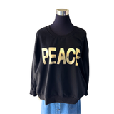 Poleron Oversize Peace Algodón Delgado