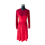Vestido Lana Evasé Cuello Redondo