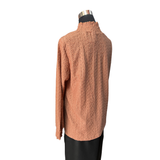Blusa Cuello Alto Puño Elasticado