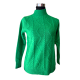 Sweater Cuello Alto Lana Angora Diseño Zigzag