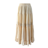 Falda Lino Seda Broderie