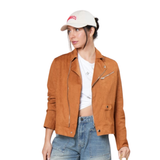 Chaqueta Biker De Gamuza