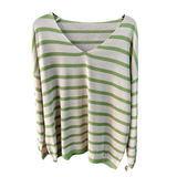Sweater Hilo Cuello V Lineas
