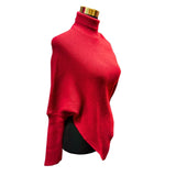 Sweater Cuello Alto Corte En Punta