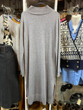 Vestido Largo Lana Spandex Cuello Alto Con Bolsillo Z&Y