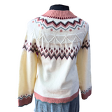 Sweater De Lana Con Estampado Étnico - Tierra Prometida