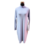 Vestido Lana Spandex Cuello Alto Color Pastel