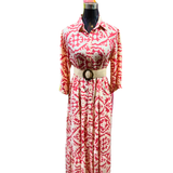 Vestido Saron Camisero Vicosa Suave Manga 3/4
