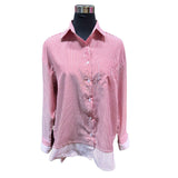 Blusa Listada Puño Doble Oversize