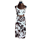 Vestido Sin Mangas Estampado Animal Print Cow
