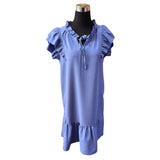 Vestido Corto Manga Doble Vuelo