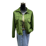 Chaqueta Gamuza Tamar Con Bolsillos Y Broche