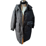 Parka Acolchada Oversize Con Gorro