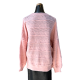 Sweater Lana Angora Acanalado Oversize Manga Englobada