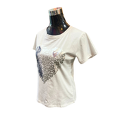 Polera Pluma Corazón algodón
