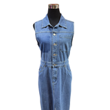 Vestido Sarai Mezclilla Con Broche Sin Mangas