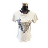 Polera Pluma Corazón algodón