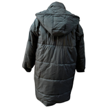 Parka Acolchada Oversize Con Gorro