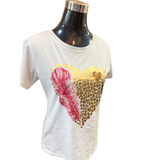 Polera Pluma Corazón Algodón 2