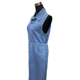 Vestido Sarai Mezclilla Con Broche Sin Mangas