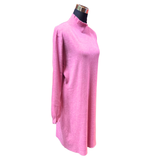 Vestido Lana Spandex Cuello Alto Color Pastel