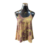 Solera Estampada Con Flores Viscosa Seda Corte Campana