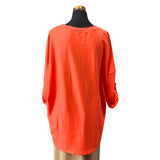 Poleron Algodón Oversize Liso Manga Ajustable