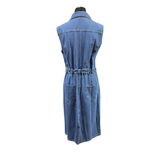 Vestido Sarai Mezclilla Con Broche Sin Mangas