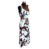 Vestido Sin Mangas Estampado Animal Print Cow