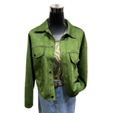 Chaqueta Gamuza Tamar Con Bolsillos Y Broche
