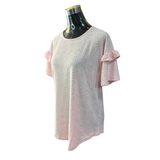 Polera Broderie Algodón Manga Vuelo