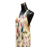 Vestido Eden Sin Mangas Cuello V Largo Floreado
