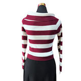 Sweater Spandex Cuello Bote Listado - Trazos De Gracia