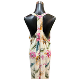 Vestido Eden Sin Mangas Cuello V Largo Floreado
