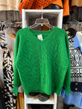 Sweater Cuello V Trenza Angora