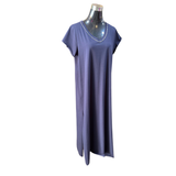 Vestido Largo Algodón Cuello V Lurex