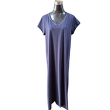 Vestido Largo Algodón Cuello V Lurex