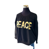 Poleron Oversize Peace Algodón Delgado