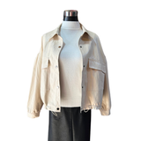 Chaqueta Eco Cuero Manga Princesa