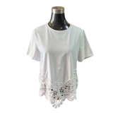 Polera Algodón Acabado Macramé