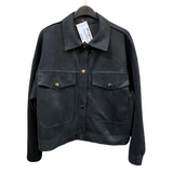 Chaqueta Gamuza Tamar Con Bolsillos Y Broche