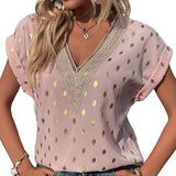 Blusa Cuello En V Oro